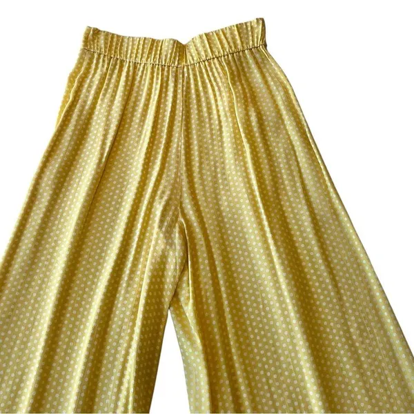 Zara Yellow Polka Dot Palazzo Pants - Image 11
