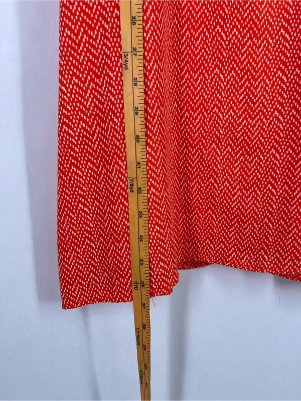 Gap Orange Print Swing Tank Dress Size M‎ Sleeveless Pockets - Image 11