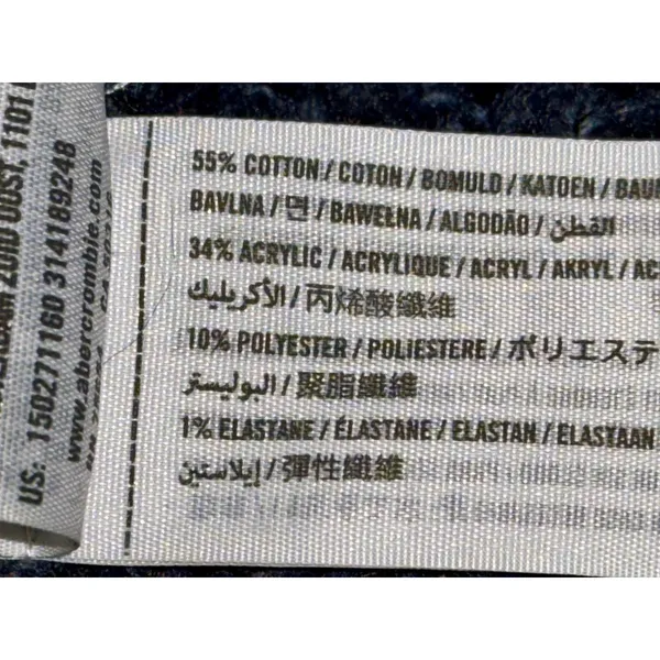 Abercrombie & Fitch Navy Blue Shawl Collar Long Sleeve Cardigan Sweater Size M - Image 4