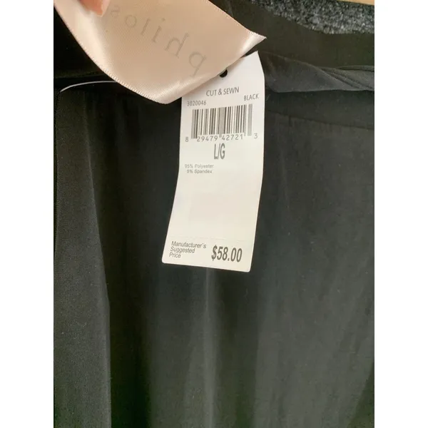 NWT Philosophy Republic Clothing Black Wide Leg Pants Womens Large Tie Waist - Image 7