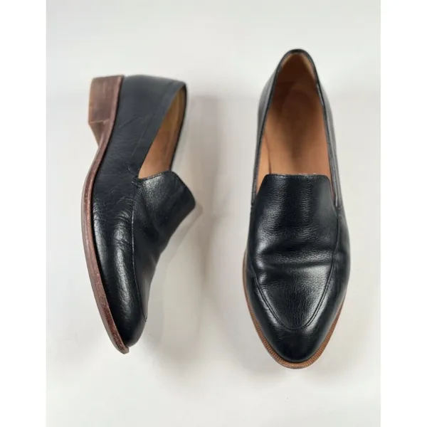 Madewell Womens Shoes Black Leather The Frances Loafer Slip On Office US 7.5 - Image 4