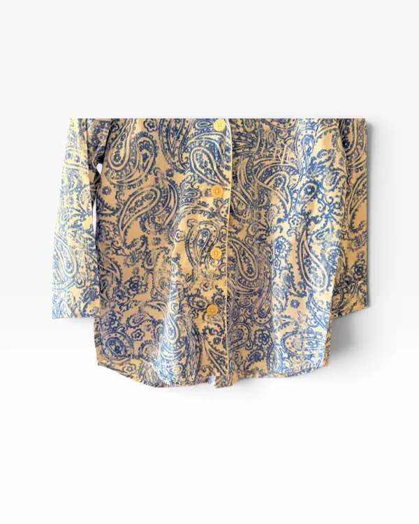 Lauren Ralph Lauren Blue Blue White Paisley Embroidered logo button down contemp - Image 4