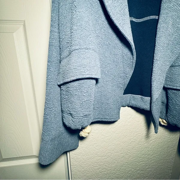 Anthropologie French Mauve • Blazer • Flap Pockets • Small • Textured Fabric - Image 6