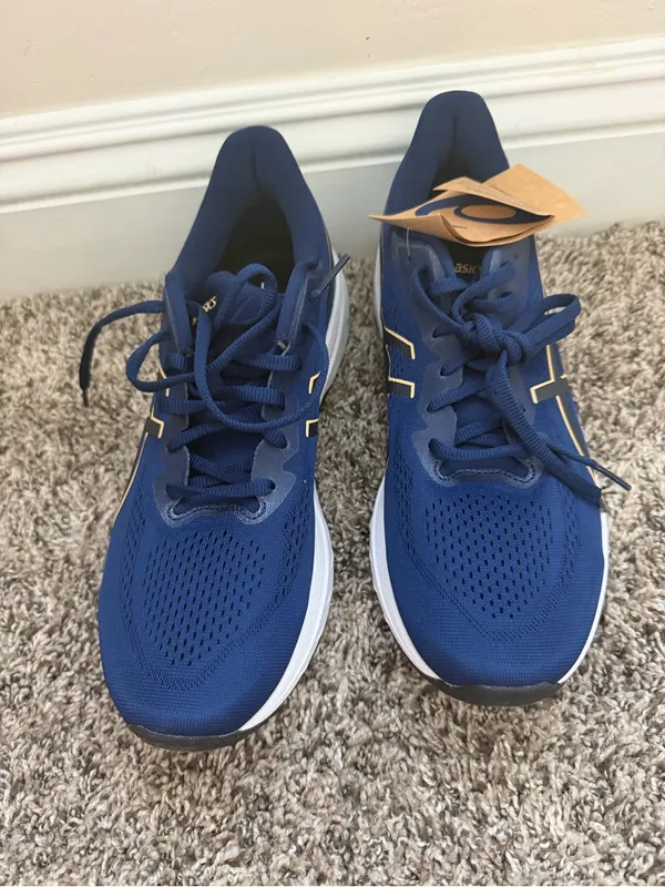 ASICS Navy and Teal Men's Running Shoes - Image 2