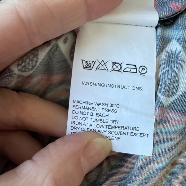 Farm Rio Anthropologie Midi Shirtdress Black Floral Patchwork - Image 10