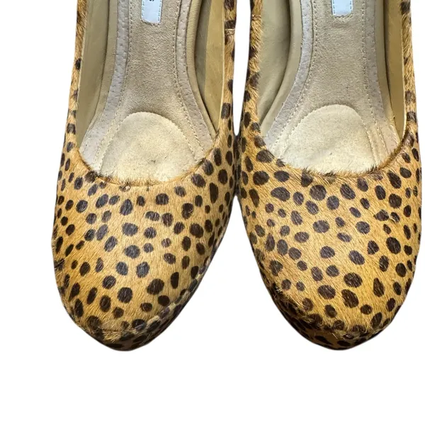 Diane von Furstenberg Shoes Womens Leopard Pony‎ Hair Calf Hair Stiletto Heels - Image 2