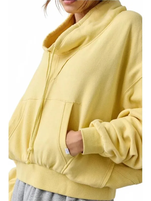 UO Out From Under Hear Me Out Drawstring Mockneck Pullover Urban Outfitters Sm - Image 4