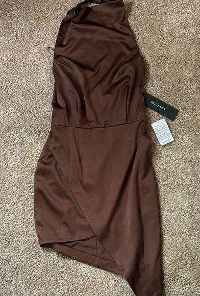 Elliatt Brown Asymmetrical Dress - Image 2