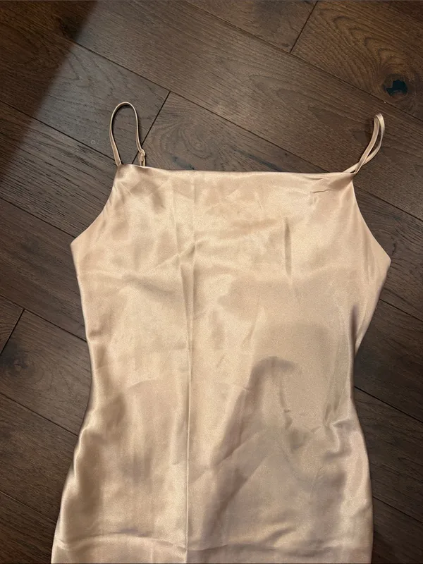 Altar'd State Carlotta Satin Slip Dress Midi Spaghetti Strap Medium - C27-105 - Image 2