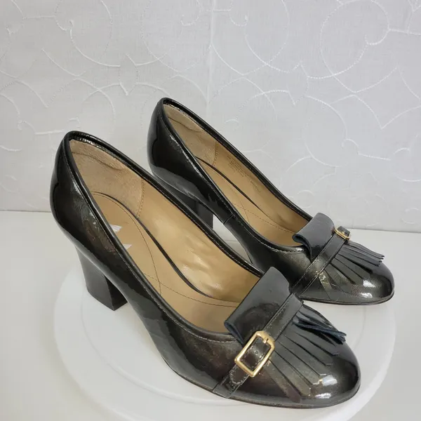 Isola Womens Heels 8 Brown Tassel Front Closed Round Toe Slip-On Shoes Pumps - Image 3