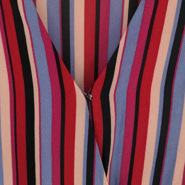 Reformation Anya Women's Wrap Dress Size Extra Small Vertical Stripe Colorful‎ - Image 7
