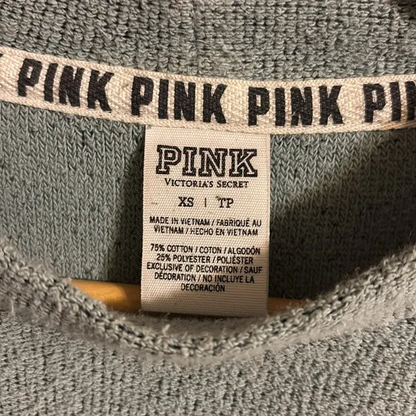PINK by Victoria's Secret teal sweatshirt with logos - Image 4