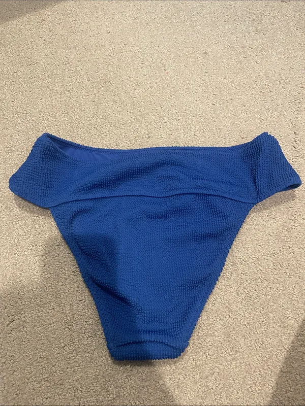 New Show Me Your Mumu Del Rey Bikini Bottoms size Small S Cobalt Blue Scrunch - Image 8