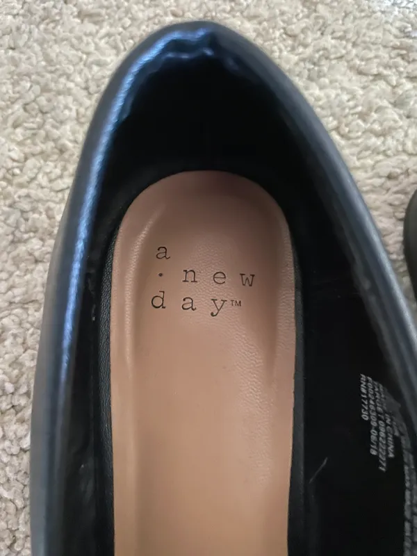 A New Day Black Leather Loafers - Image 3