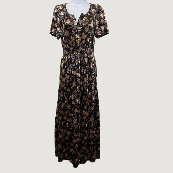 Natural Life Bella Velvet Maxi Dress Small Dark Feminine Whimsigoth Bohemian - Image 2