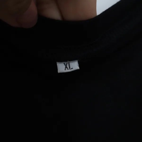 Black Short Sleeve Crew Neck T-Shirt Relaxed Fit Cotton Blend XL - Image 2