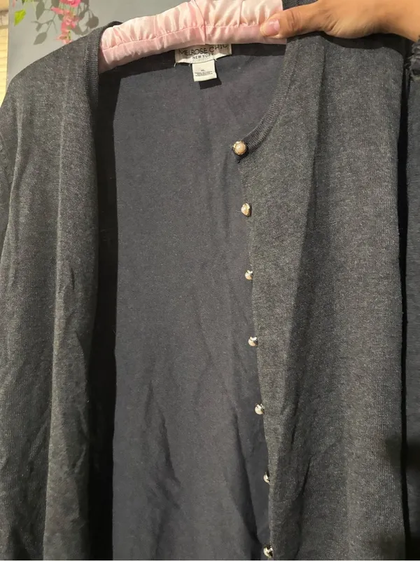 Melrose Chic New York Black Lightweight Cardigan Size XL - Image 2