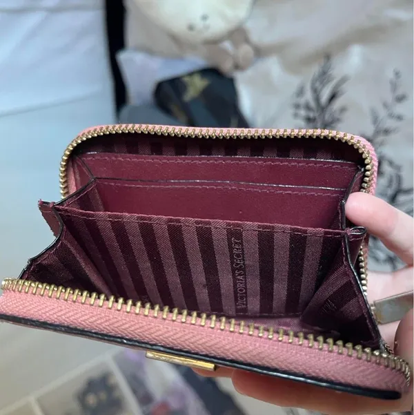 Victoria’s Secret Pink & Gold Zip Wallet - Image 5