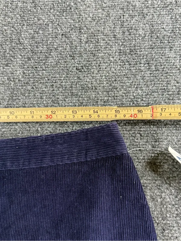 Old Navy Corduroy Snap Button Front Skirt Size 8 Navy Blue Academia Clueless NWT - Image 8