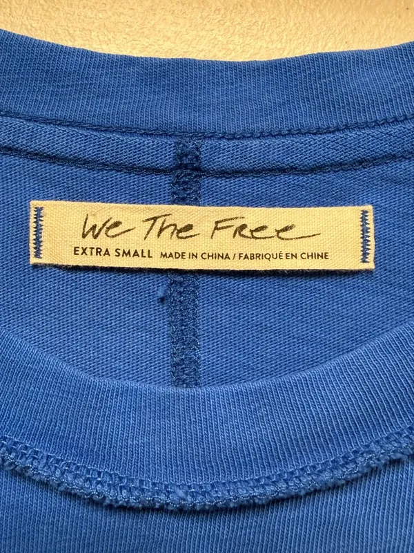 Free People We The Free Go To Tank Top Women's XS Dragonfly Blue Bohemian NWT - Image 9