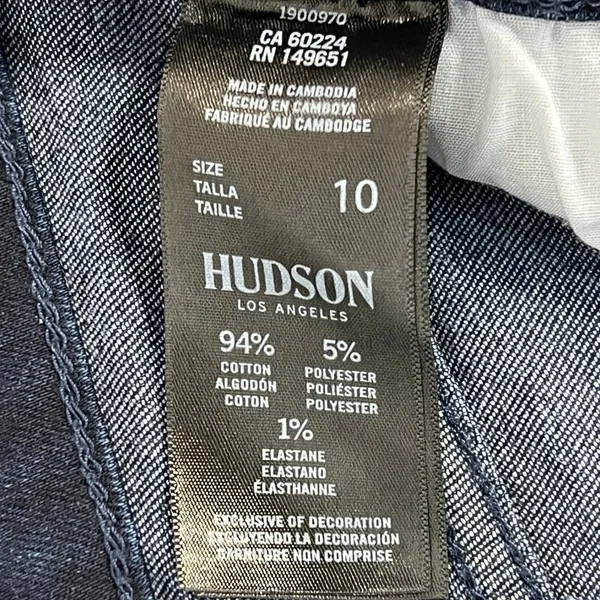 Hudson Straight Leg Jeans Sz 10 Dark Wash Stretch Denim Mid Rise Comfort NEW! - Image 11