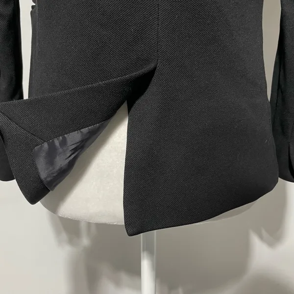 J Crew Stretch Twill Slim Fit Open Front Going Out Blazer CC274 Black Size 2 - Image 13