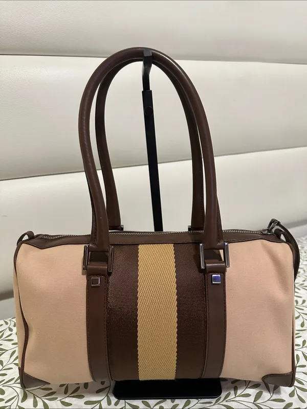 Gucci Boston Canvas Handbag - Image 2