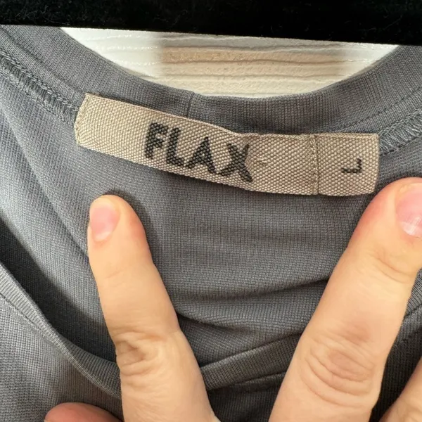 FLAX Gray Minimalist Made In USA Tank Top Size‎ Large - Image 3
