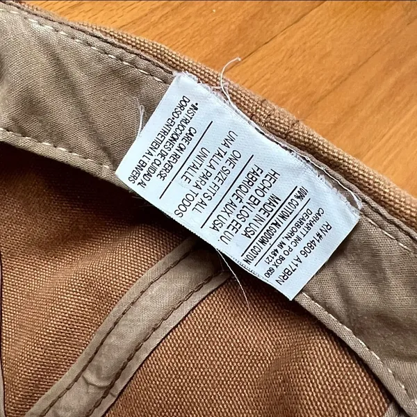Carhartt Tan Canvas Baseball cap - Image 3