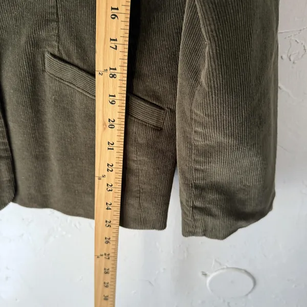 LL Bean Blazer Womens 10 Regular Brown Corduroy Stretch Classic Jacket‎ Pockets - Image 5