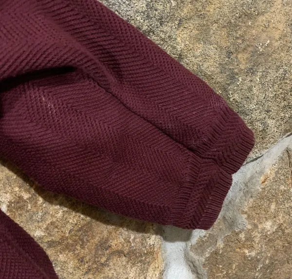 CHAPS Vintage Maroon Red Ralph Lauren Heavy Knit Sweater - Image 7