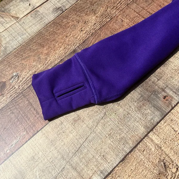 Nike Therma-Fit Womens Purple Drawstring Fingerholes Funnel Hoodie Sz S Athletic - Image 5
