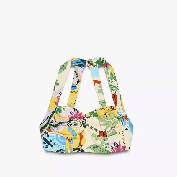 🆕 2026 ZARA Floral Multicolor Women's Crop Top - Image 6