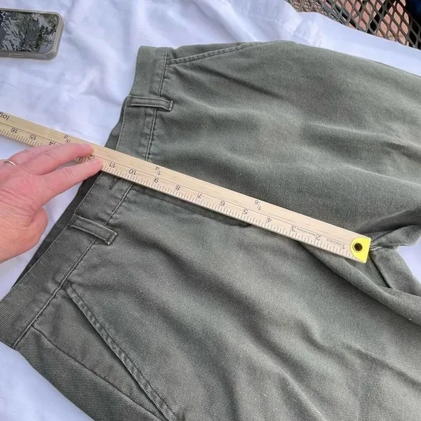 Woolrich size 8 Loden Green 100% cotton straight leg pants.runs small - Image 3