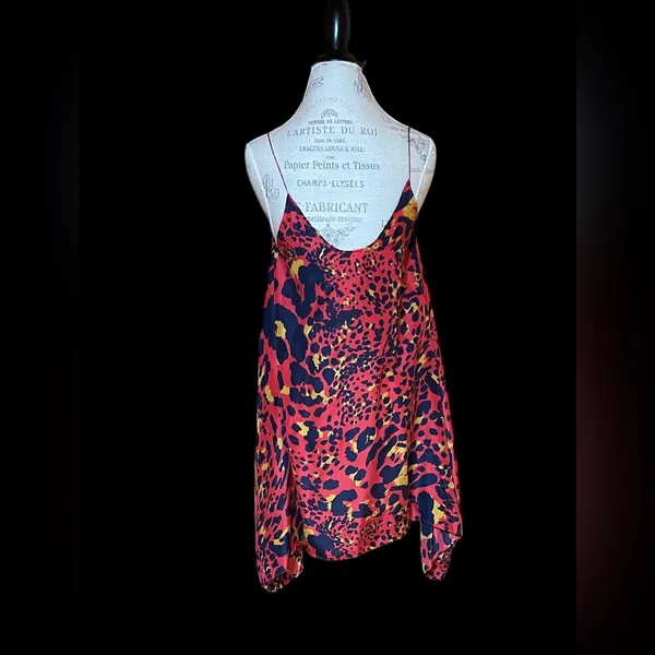 Zimmermann Wanderlust Dip Flare Red Leopard Print Silk Dress Sz 0 Retail $350 - Image 5