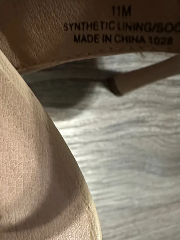 Chelsea & Violet Nude Ruched Ankle-Strap Heels - Image 4
