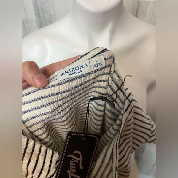 Stripped dress Gray Size L - Image 2