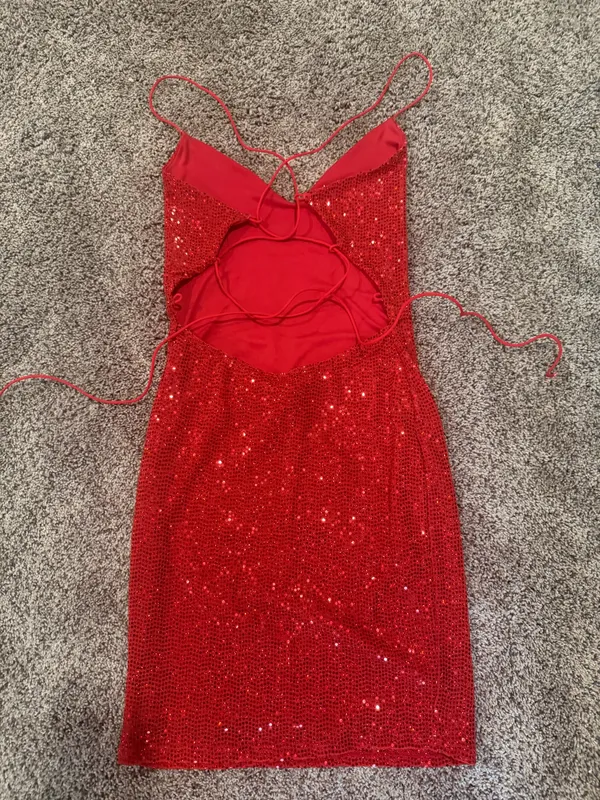 Windsor Dress Mini Red Glitter - Image 4