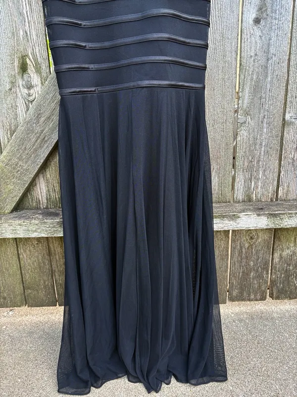 EUC Betsy & Adam Black Sweetheart Mermaid Maxi Dress Size 0 - Image 5