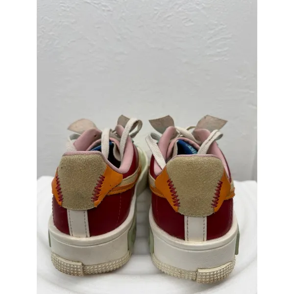 Nike Air Force 1 Fontanka Women's 8 Multi Color Sail Green Orange React Sneakers - Image 5