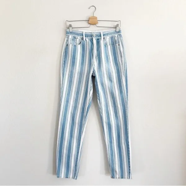 American Eagle AEO Striped Mom Jeans Size 4 Reg. - Image 2