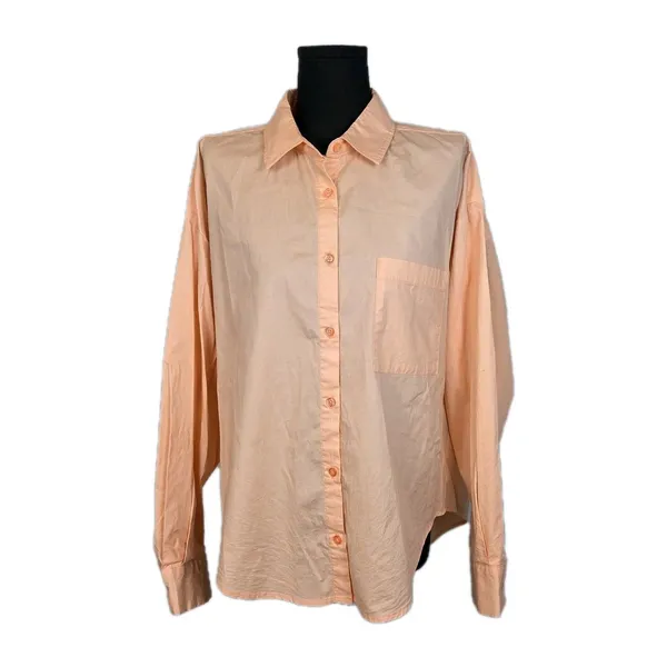 Pistola Womens Sloane Oversized Button Down Hi-Low Long Sleeve Top Orange Sz S - Image 13