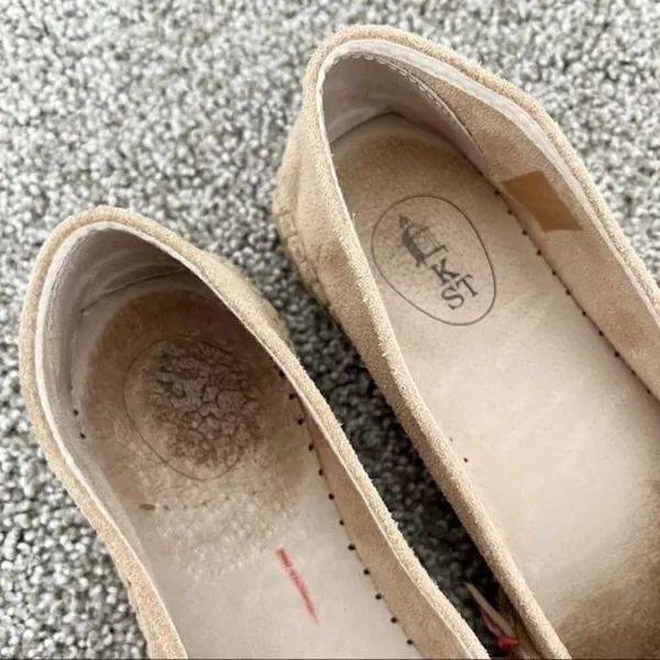 Espadrille Flats Size 38 Tan Suede Tassel Slip On Braided Boho Cottage Vacation‎ - Image 7