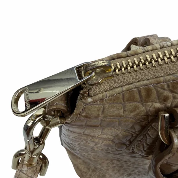 Brahmin Duxie Melbourne Leather Satchel Bag Crossbody Bag Tan - Image 15