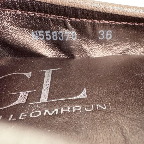 Agl Atillio Giusti Leombruni Gold Black Cap Toe Flat Sz 36/6 - Image 7