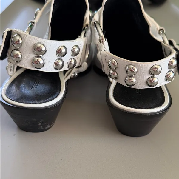 Rebecca Minkoff White Studded‎ Ankle Booties size 6.5 - Image 7