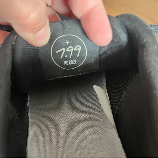 Allbirds Canvas Pipers Black Organic Cotton‎ Low Top Sneakers Womens 10 CP1W10 - Image 5