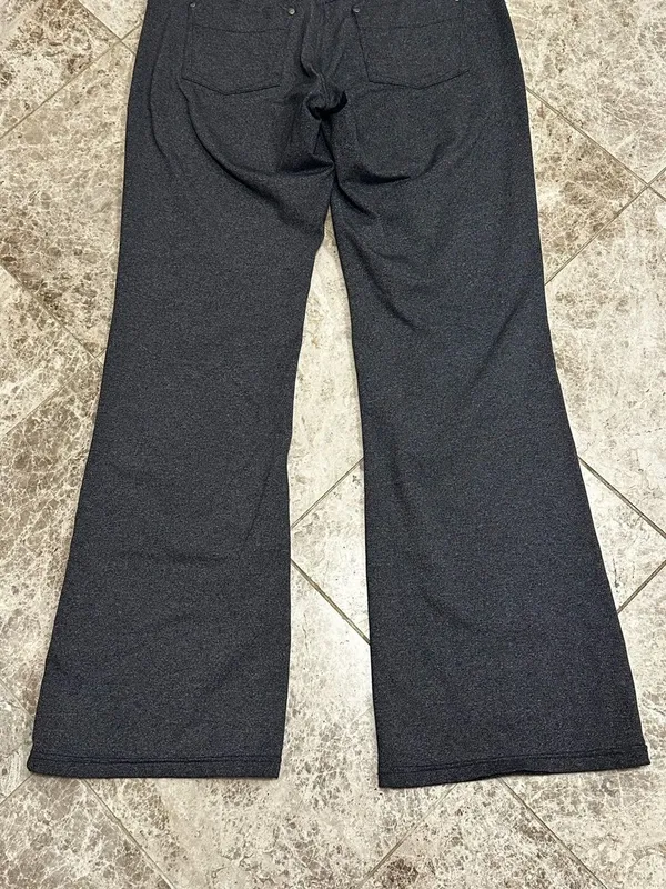 Athleta Bettona Classic Pant Heather Gray Flare Leg Mid Rise Medium - Image 9