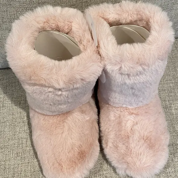 Women’s LC Allover Faux Fur Tall Boots Slippers - Image 2