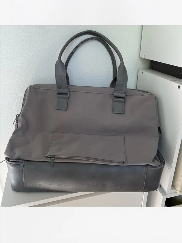 BEIS The Convertible Weekender Bag in Grey Gray - Image 6